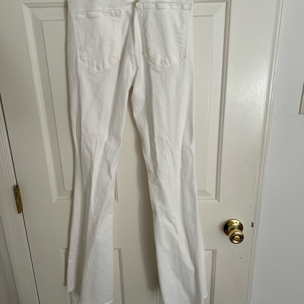 Mother White Flared Jeans